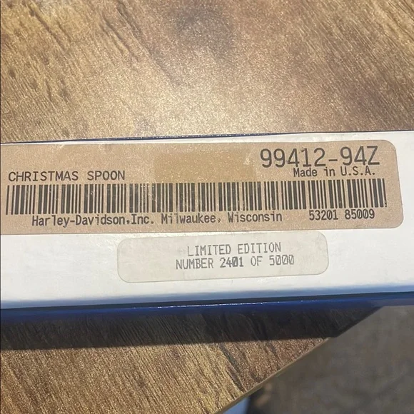 Harley-Davidson 1993 Christmas Decorative Spoon GUC - Picture 5 of 6